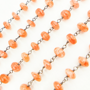 Sunstone Smooth Oxidized Wire Chain